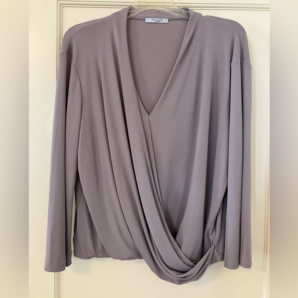 MM Lafeur Deneueve Faux Wrap Blouse L - Picture 3 of 10